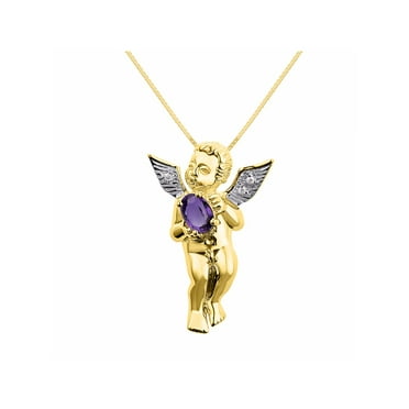 ALARRI 3.6 Carat 14K Solid Gold Counting Kisses Amethyst Necklace ALARRI 3.6 Carat 14K Solid Gold Counting Kisses Amethyst Necklace